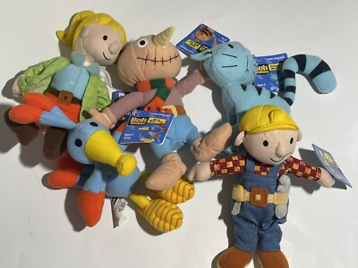 New Bob The Builder Plush Spud Pilchard Bird Wendy Vintage 2001 Fresh From  Case