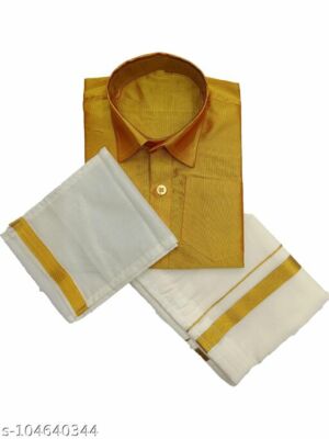 SHIRT AND DHOTI SET South Indian Style for Festival & Function's - Free Shipping