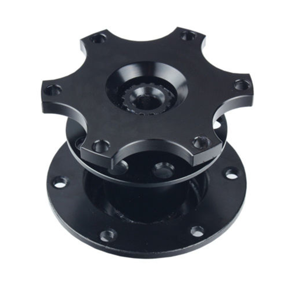 Car Steering Wheel Quick Release Hub Adapter Snap Off Boss Kit Accessory Black