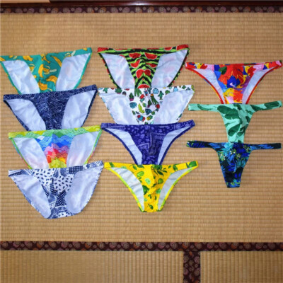 Men Sexy Low Waist No Drawstring Swimwear Tanning Bikinis Beachwear Bathing Suit