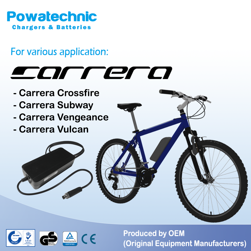 36v Carrera E-bike Charger Thin T8 3 