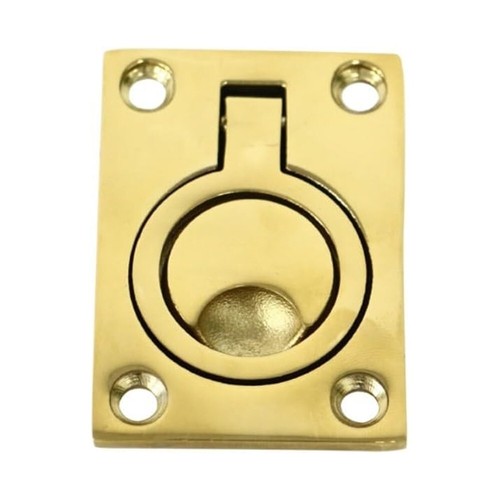 Alastin Brass Plating Boat Hatch Pull Handle 62mm*45mm Flush Ring Lift Handle - Imagen 8 de 11