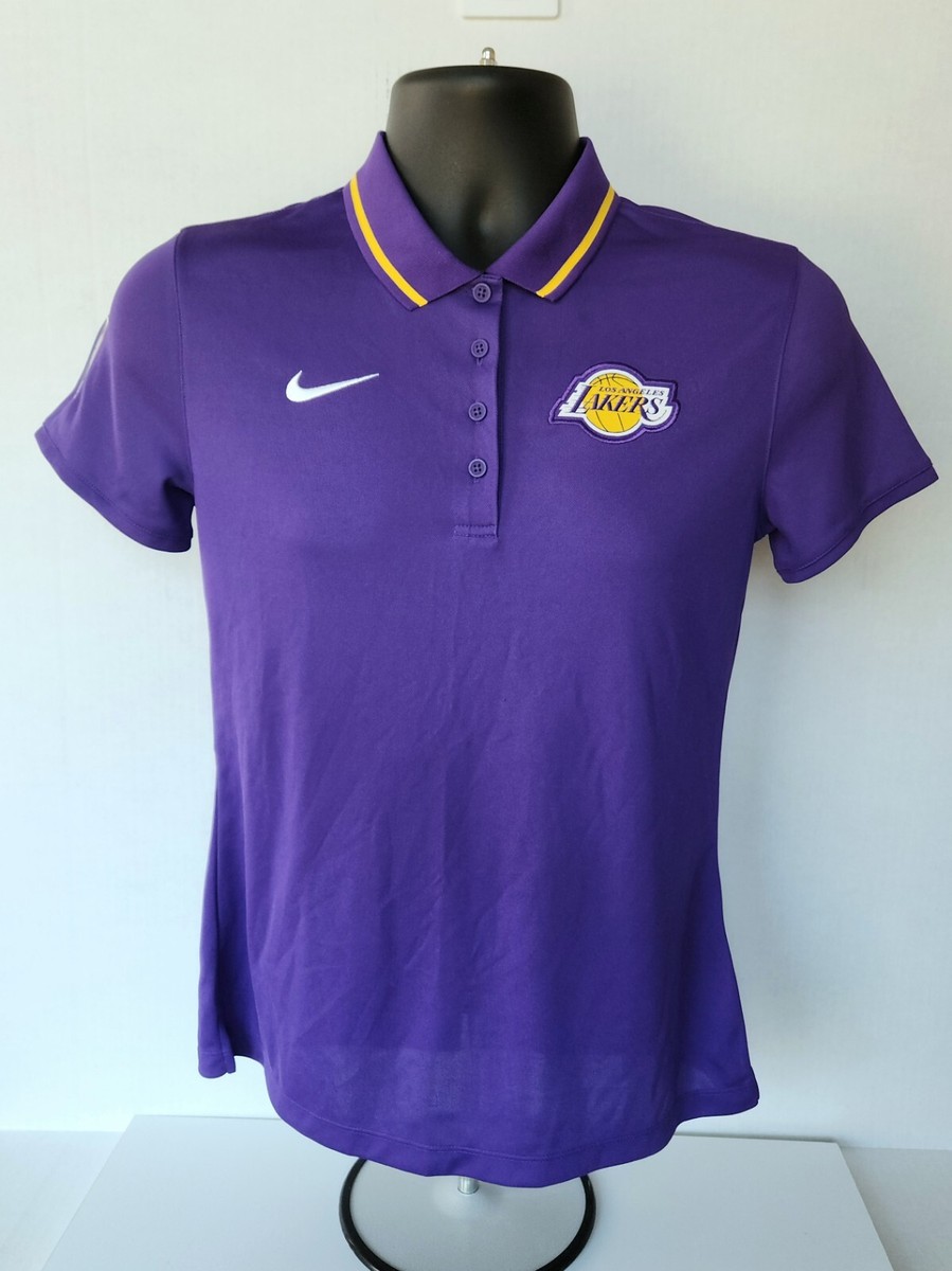 SAMPLE Nike Los Angeles LA Lakers Polo Shirt Womens Sz Small