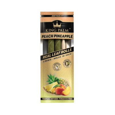 King Palm | 2 Pfirsich Ananas Mini Rollen - Herzliches Blatt - Quetschen und Pop