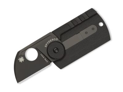 Spyderco Dog Tag Folder S30V Carbon G10 Laminate Black Taschenmesser C188CFBBKP