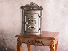 Wandbriefkasten im Landhausstil – Brauner Eisen-Postkasten Rechteckiger Vintage