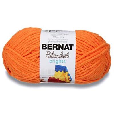 Bernat Blanket Bright Yarn, Carrot Orange