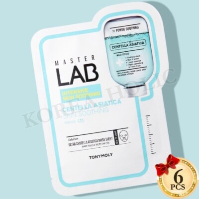 TONYMOLY Master Lab Mask Sheet 19g 6pcs Centella Asiatica Facial Mask Sheets