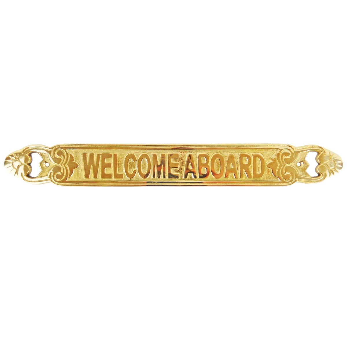 New Solid Brass Nautical Decor Ship's Sign Welcome Aboard New Solid Brass Nautical Decor Ship's Sign Welcome Aboard