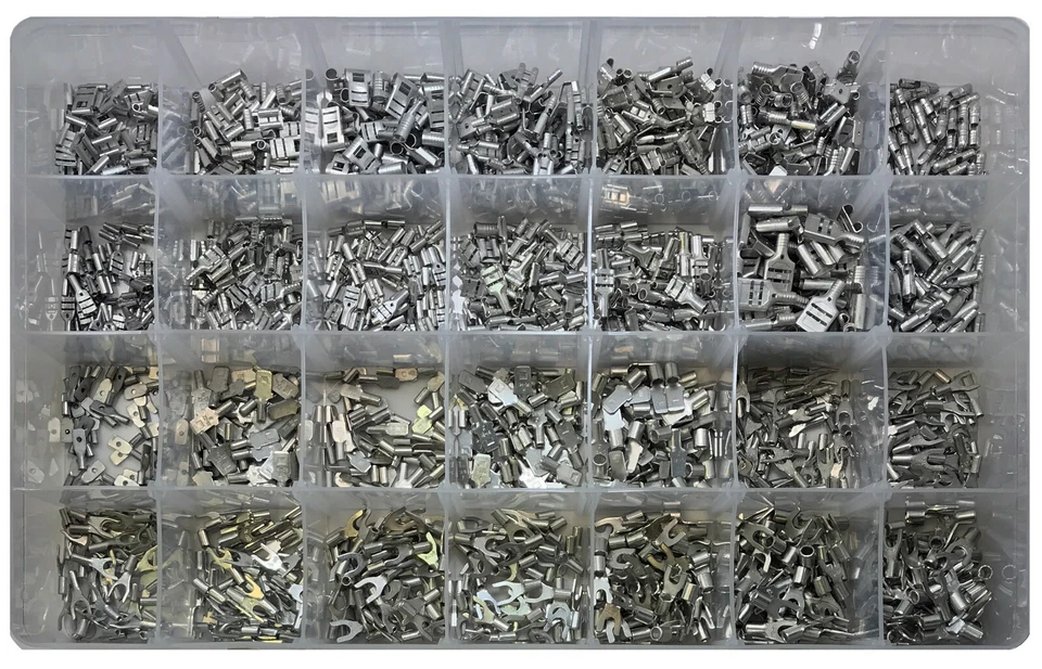 (2600) Master Non-Insulated Bare Crimp Wire Terminal Connector Assortment Kit - Image 3 of 4