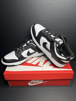 Size 7.5 - Nike Dunk Low Black White | eBay