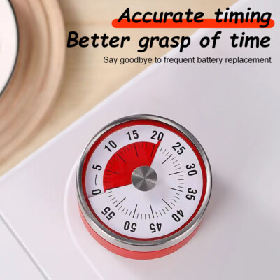 Long Ring Bell Alarm Loud 60-Minute Kitchen Cooking Wind Up Timer Mechanical US