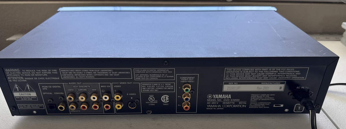 YAMAHA DVD-S1200 シルバー DVDプレーヤー【美品】 YAMAHA DVD-S1200 シルバー DVDプレーヤー【美品】 - メルカリ