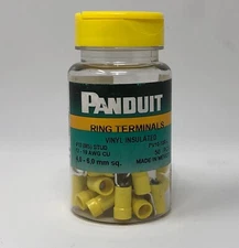Panduit Ring Terminals Vinyl Insulated 4.0-0.6mm 12-10 AWG 50pc