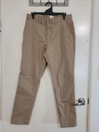 H&M CHINO PANTS SLIM FIT MENS TROUSERS - Sz 30 - Beige Cream - Straight Regular - Picture 1 of 4