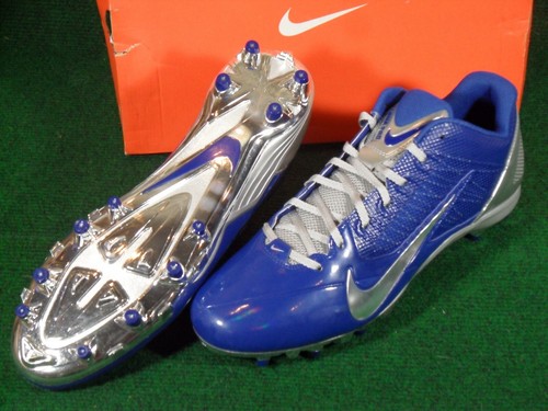 Nike Alpha Pro TD Bajo reproductor de NFL Equipo Fútbol Tacos Azul Cromo  Plateado de emisión | eBay