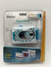 Aquashot Underwater Digital Camera VstyleBy Vivitar Water Resistance Blue 26693