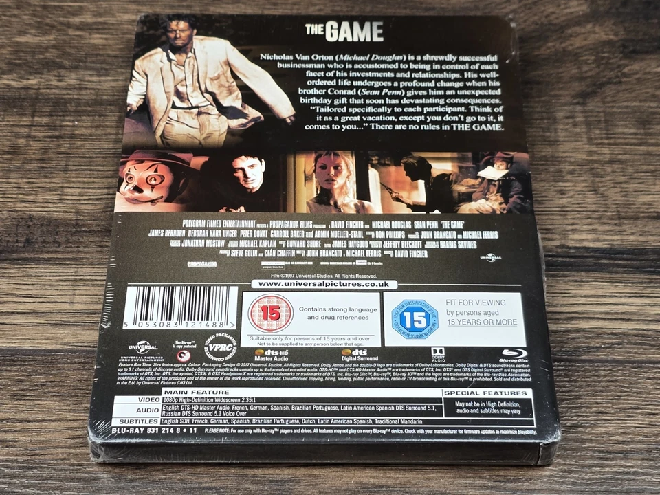 The Game - Zavvi Exclusive Limited Edition Blu Ray Steelbook - Brand New - Image 2 of 4
