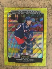 MARCUS BJORK RC 2022-23 O-Pee-Chee Platinum Hockey Neon Yellow Surge #261 Finish