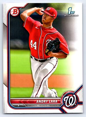 2022 1st Bowman #BP-70 Andry Lara Washington Nationals BASEBALL Card