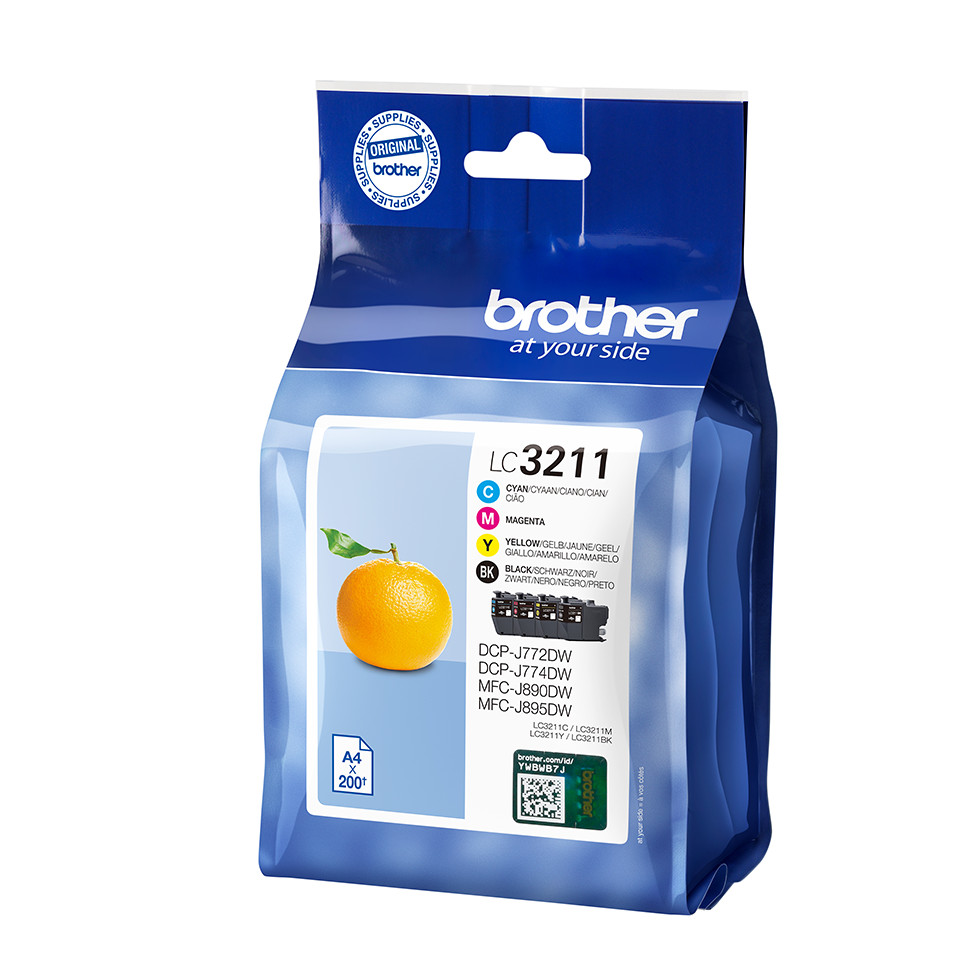 Brother LC3211 pack 4 cartouches pour remplacer l'encre épuisée