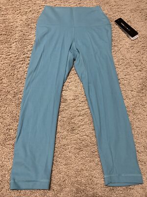 Yogalicious Lux Junior s Workout Capri Pants Leggings Size S Teal Green