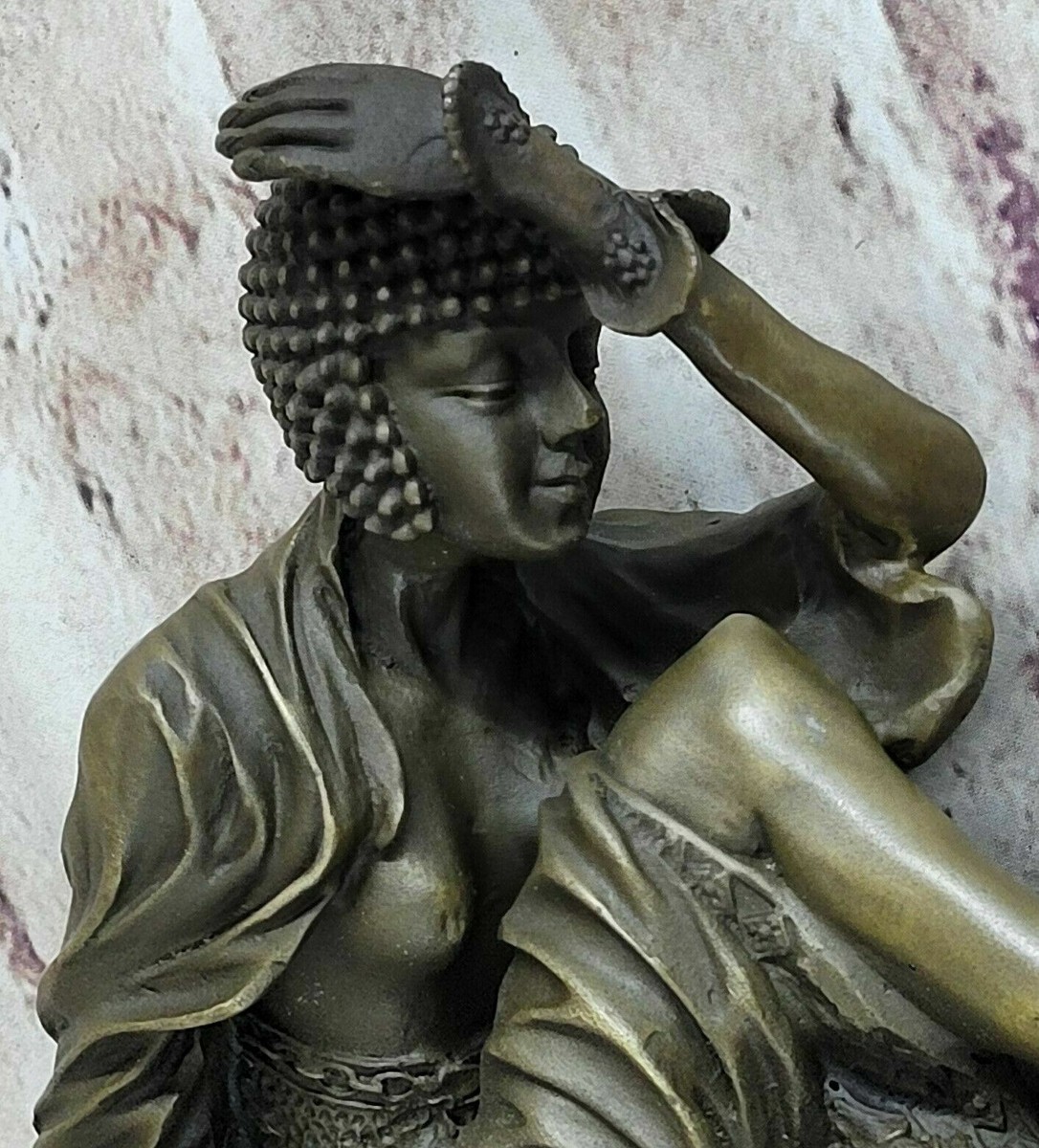 CHIPARUS DANCER W/ STRIKING POSE BRONZE SCULPTURE ART DECO NOUVEAU