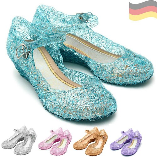 Principessa ragazze paragrafo Scarpe Elsa Frozen FROZEN COSTUME CARNEVALE  DISNEY | eBay
