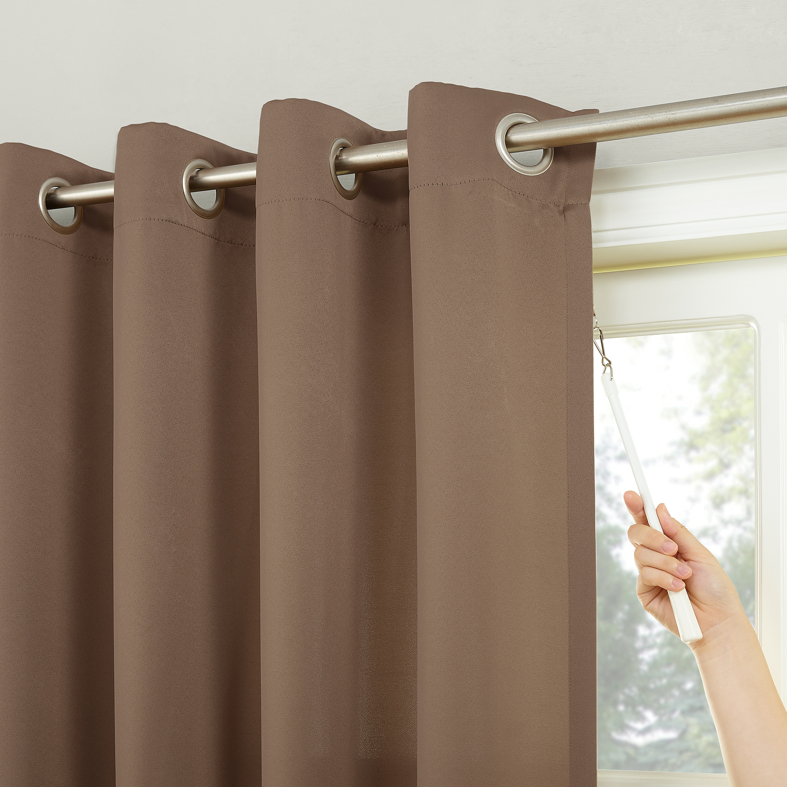 Sun Zero Conrad ExtraWide Blackout Sliding Patio Door Curtain Panel, (100"x84") International