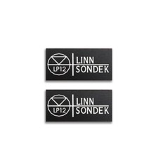 Linn Sondek LP12 Aluminum Logo Badge Dust Cover 25.5mm 1" X13mm 0.51"