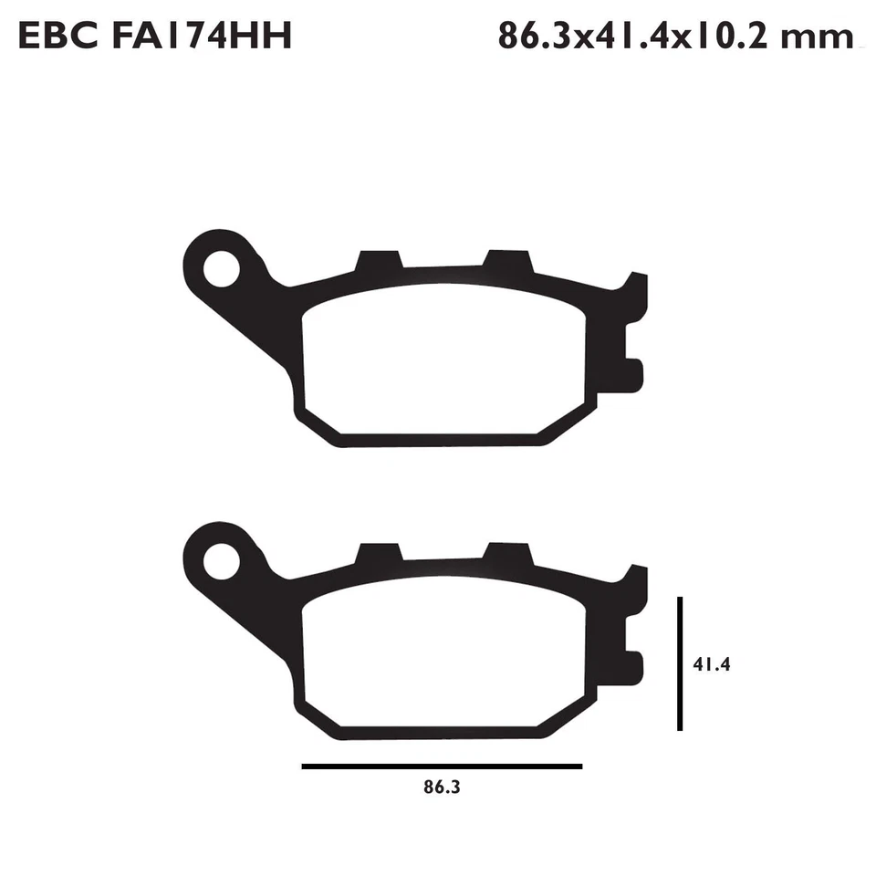 EBC FA174HH Sintered Brake Pads for Yamaha MT-07 21- - Image 2 of 4