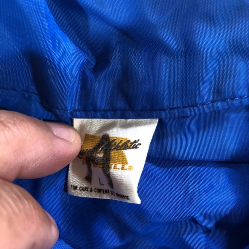 vtg russsel coach jacket mens L blue made in USA nylon - Picture 2 of 13