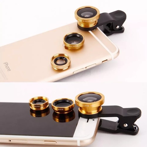 Mobile Phone Camera Lens Universal Lens Set 3 In 1 Fisheye Macro Wide Angle Clip - Zdjęcie 4 z 6