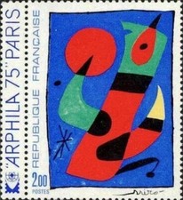 Timbre - FRANCE - Tableau de MIRO - Arphila 75 - 1974 - Neuf ** - YT1811