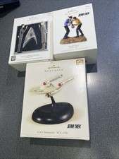 Lot of 3 Hallmark Keepsake Star Trek Ornaments 2012 set MIB NRFB