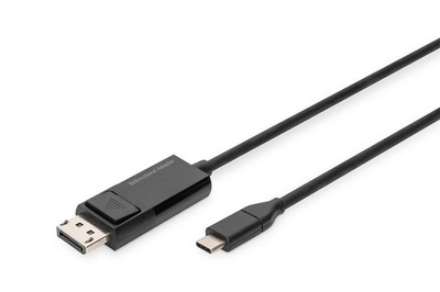 DIGITUS USB Type-C to DisplayPort BidireKtional Max. Resolution 8K@30Hz, Length: