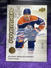 2024-25 Upper Deck Premier Evan Bouchard Gold Veteran Auto 12/25