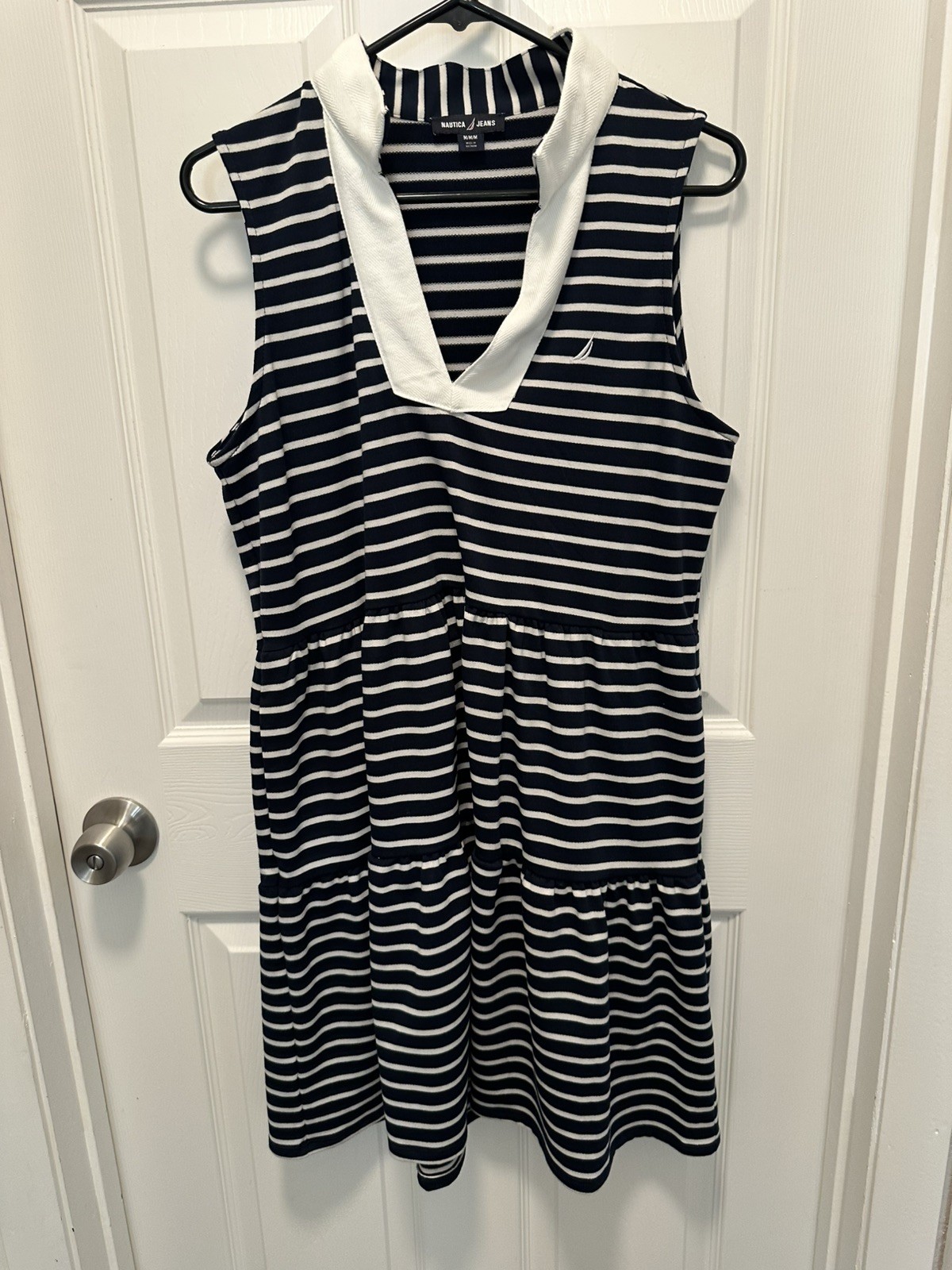 NWT Nautica Jeans Women's Sleeveless Tiered Ruffle Mini Dress Size: M