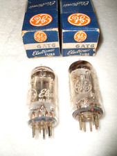 (2) NOS GE  6AT6  Premo Vintage Radio VACUUM TUBES Hickok 539C Tested