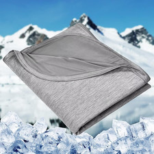 Cooling Blanket for Hot Sleepers Twin Size, Grey 60"X80"