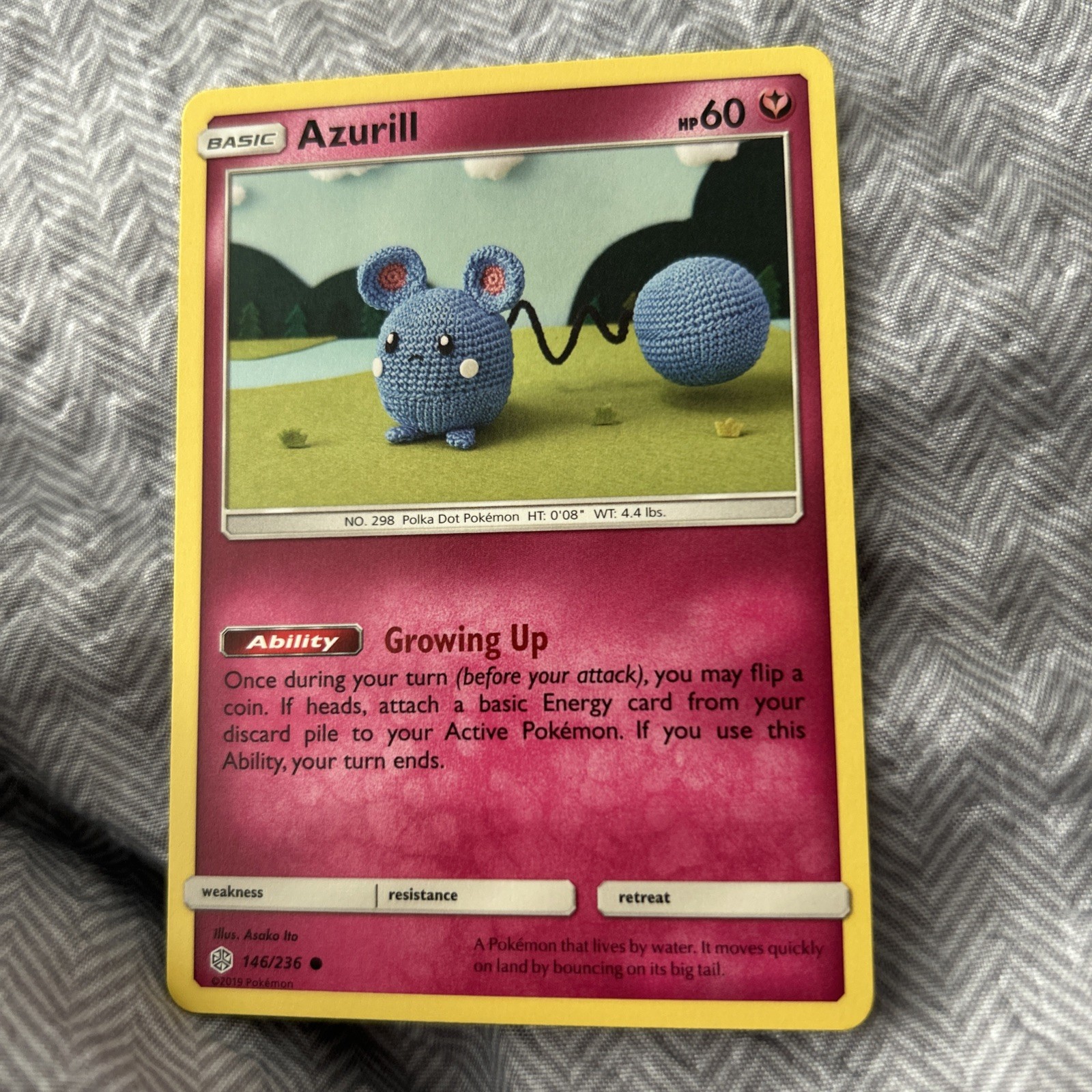 Pokemon Card Azurill Cosmic Eclipse Common 146/236 Near Mint