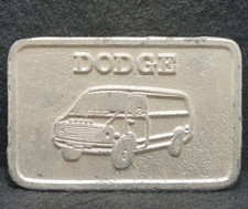 XD03108 VINTAGE 1970s  DODGE VAN  AUTOMOBILE ADVERTISEMENT MENS BELT BUCKLE
