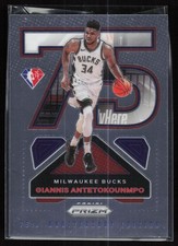 2021-22 Panini Prizm #16 Giannis Antetokounmpo NBA 75th Logo Retail