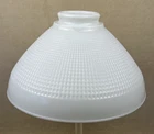 Vintage 10” Corning 824160 White Milk Glass Waffle Torchiere Lamp Light Shade