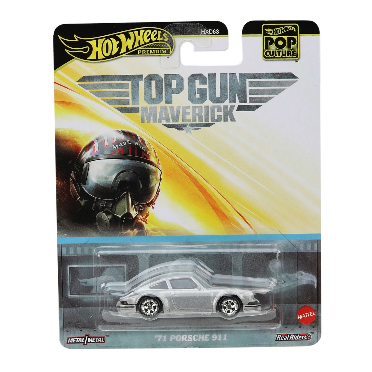 Hot Wheels 47 マテル ポルシェ911 メタルシルバー Hot Wheels JBL62 Premium Pop Culture Top Gun Maverick 71 Porsche