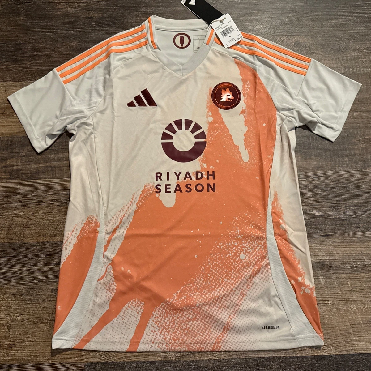 AS Roma Gray International Club Soccer Fan Apparel and Souvenirs