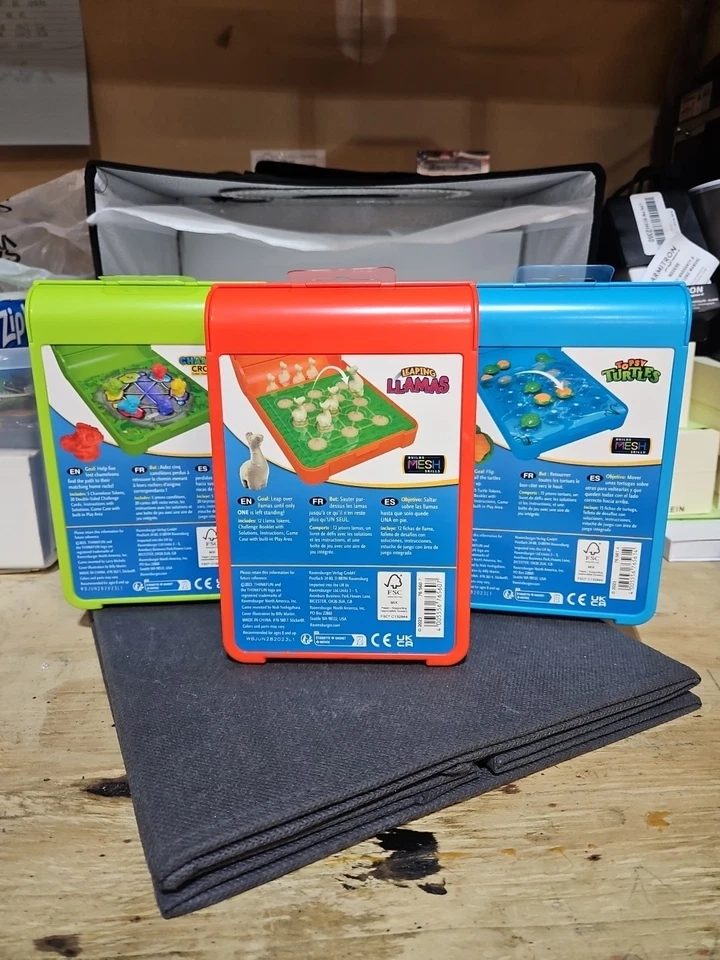 ThinkFun Flip N' Play 3 Pack. Leaping Llamas, Topsy Turtles,  Chameleon Crossing - Image 2 of 4