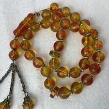Vintage Baltic Amber 41 Prayer Beads Rosary Holy Healing Necklace