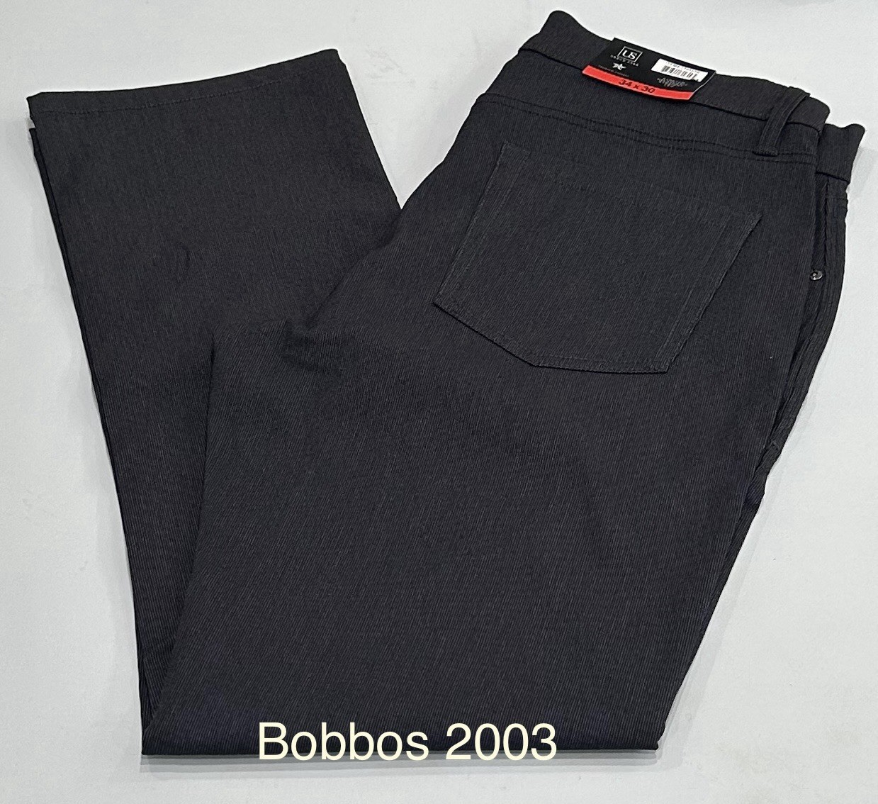 Urban Star Men's Stretch Relaxed Fit Straight Leg Pants, Gray, Size 34x30