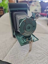 As Is Vintage Kodak Petite Pocket Folding Camera -- Turquoise